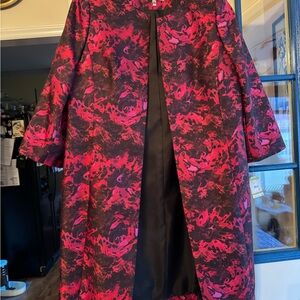 Kasper Red and Black Patterned Jacket